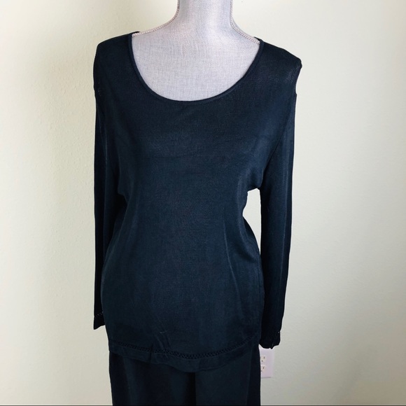 Vintage gaston jaunet black sweater 1960's-1970’s - Picture 1 of 16